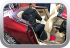 Aston Martin DB9 2005 upholstery cleaning - Car Interior