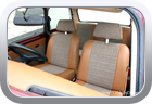 Austin Mini 1988 custom leather and tweed upholstery - Car Interior