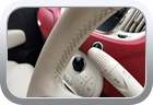 Fiat 500 2018 leather steering wheel - Car Interior