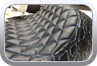 Custom Harley-Davidson motorcycle seat upholstery - Motor Bike Seat