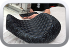 Custom Harley-Davidson motorcycle seat upholstery - Motor Bike Seat